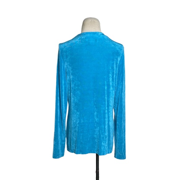 Ronni Nicole blue long sleeves open front cardigan size M - Picture 3 of 7
